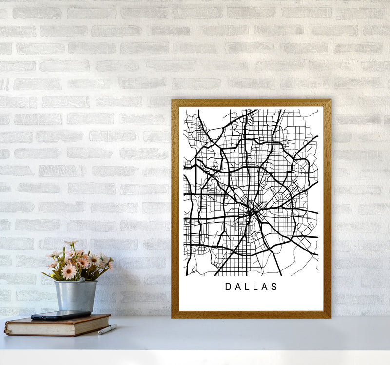 Dallas Map Art Print by Pixy Paper A2 Print Only