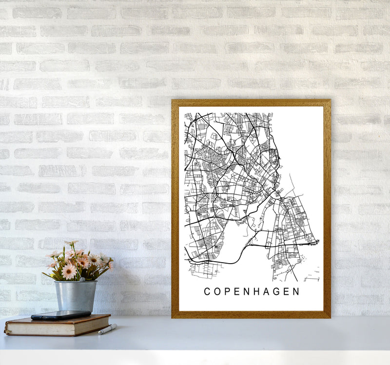 Copenhagen Map Art Print by Pixy Paper A2 Print Only
