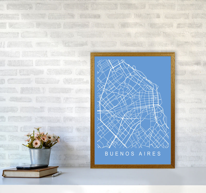 Buenos Aires Map Blueprint Art Print by Pixy Paper A2 Print Only
