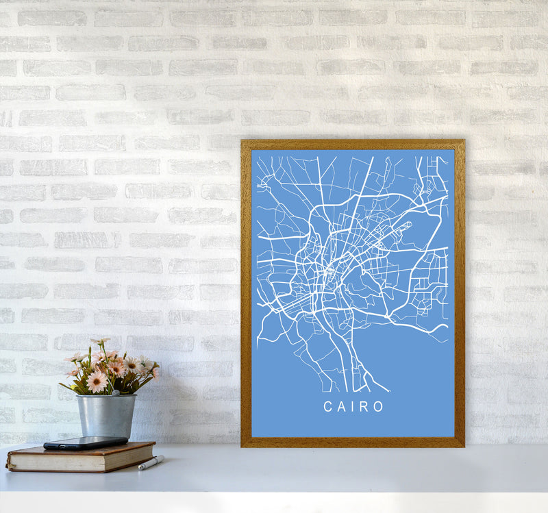 Cairo Map Blueprint Art Print by Pixy Paper A2 Print Only