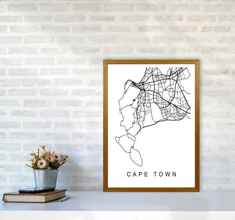 Cape Town Map Art Print by Pixy Paper A2 Print Only