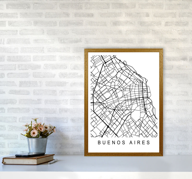 Buenos Aires Map Art Print by Pixy Paper A2 Print Only