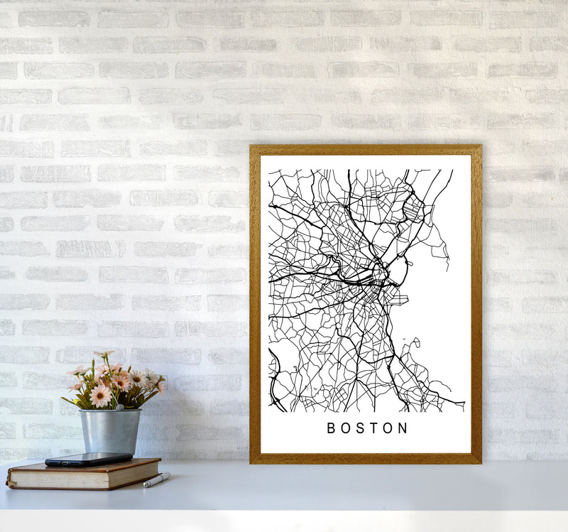 Boston Map Art Print by Pixy Paper A2 Print Only