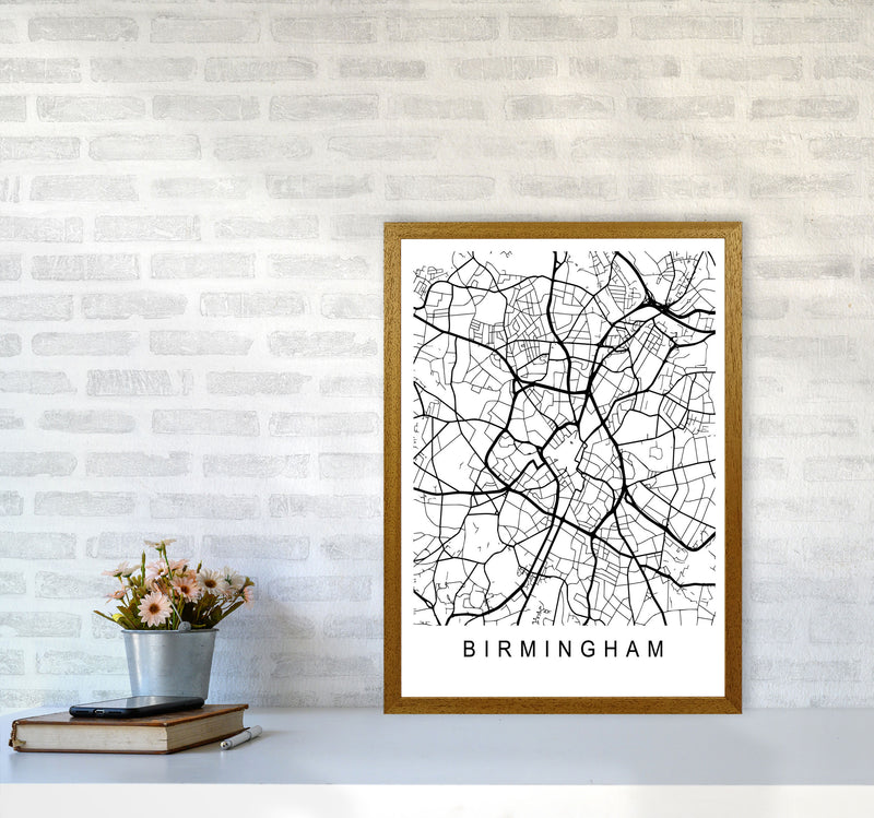 Birmingham Map Art Print by Pixy Paper A2 Print Only