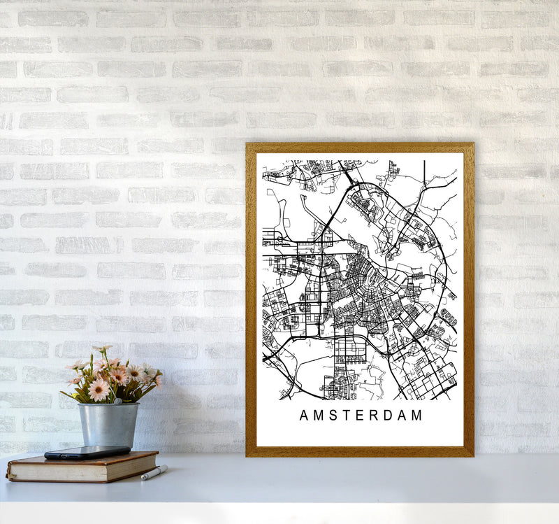 Amsterdam Map Art Print by Pixy Paper A2 Print Only