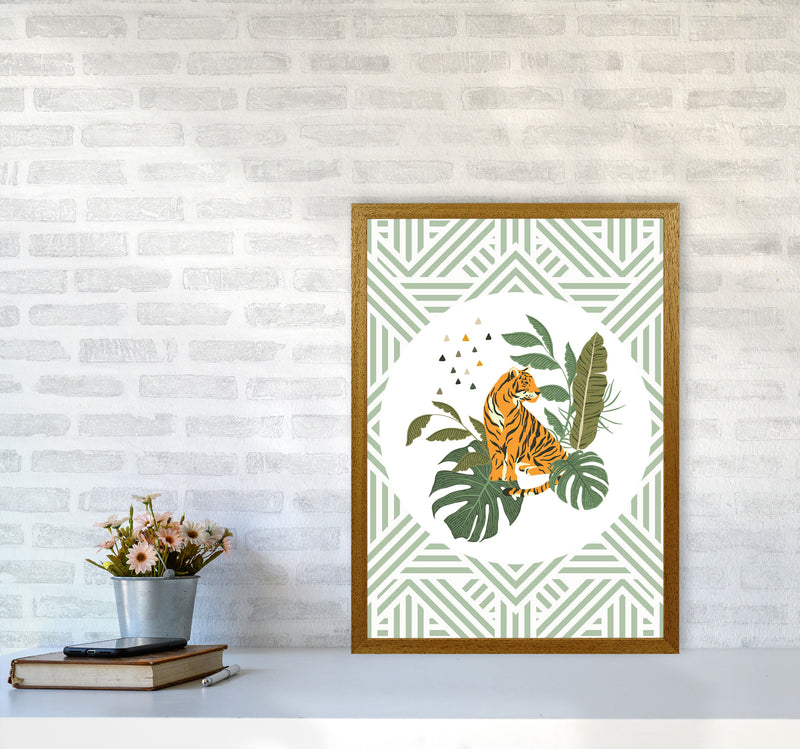 Wild Collection Aztec Tiger Art Print by Pixy Paper A2 Print Only