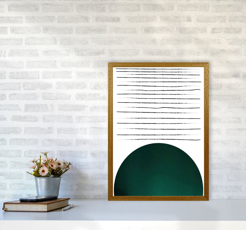 Sun lines emerald Art Print by Pixy Paper A2 Print Only