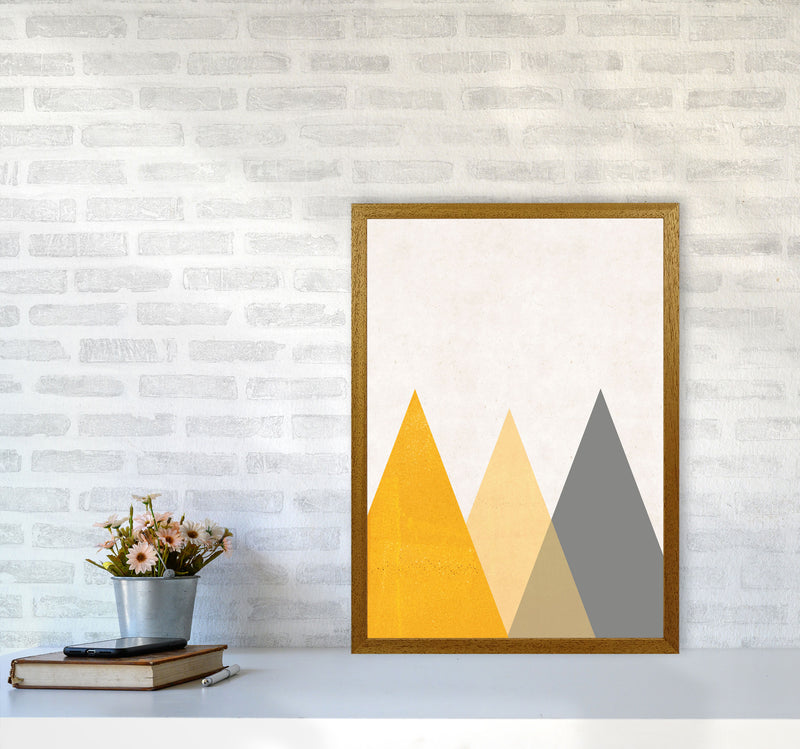 Mountains mustard Art Print by Pixy Paper A2 Print Only