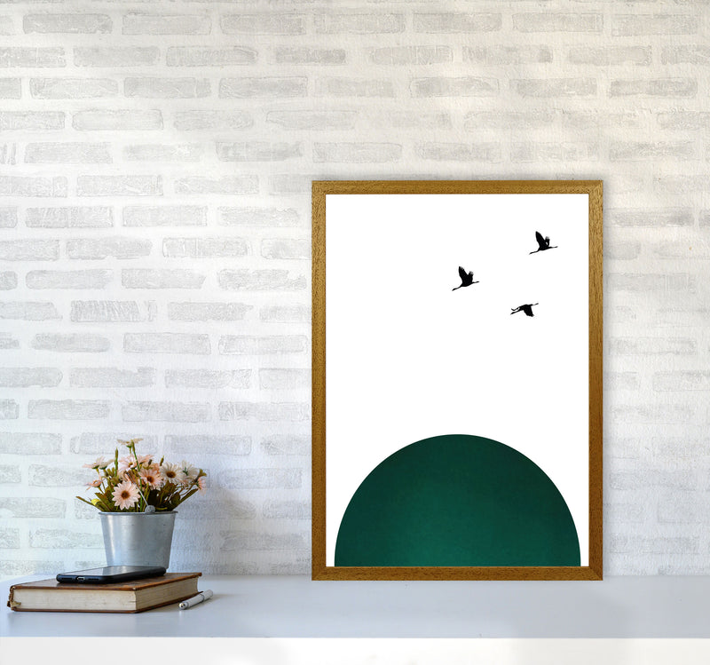 Rising sun emerald Art Print by Pixy Paper A2 Print Only