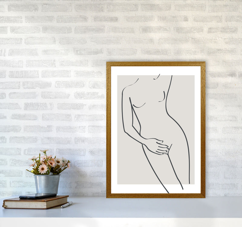 Inspired Stone Woman Line Art Black Art Print by Pixy Paper A2 Print Only