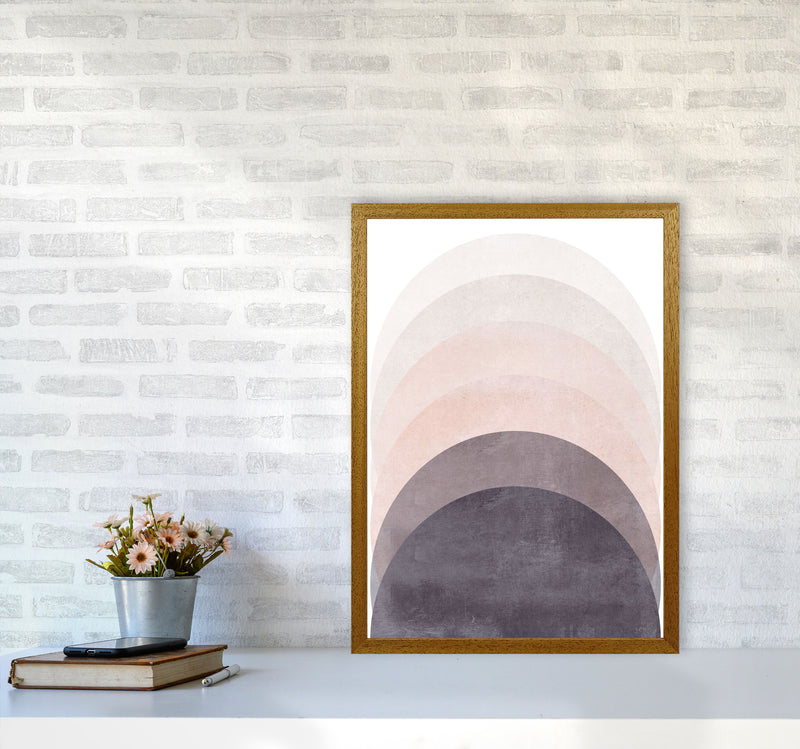 Gradient Sun rising cotton pink Art Print by Pixy Paper A2 Print Only