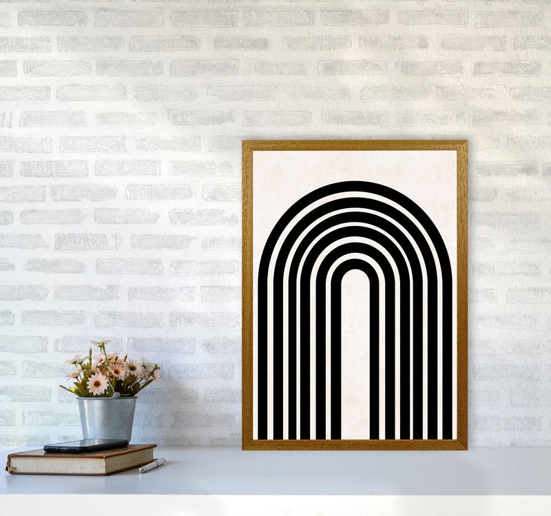Black rainbow Art Print by Pixy Paper A2 Print Only