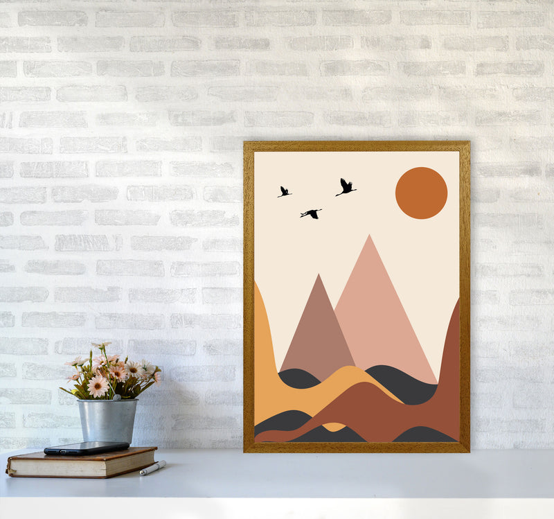 Autumn Mountains abstract Art Print by Pixy Paper A2 Print Only