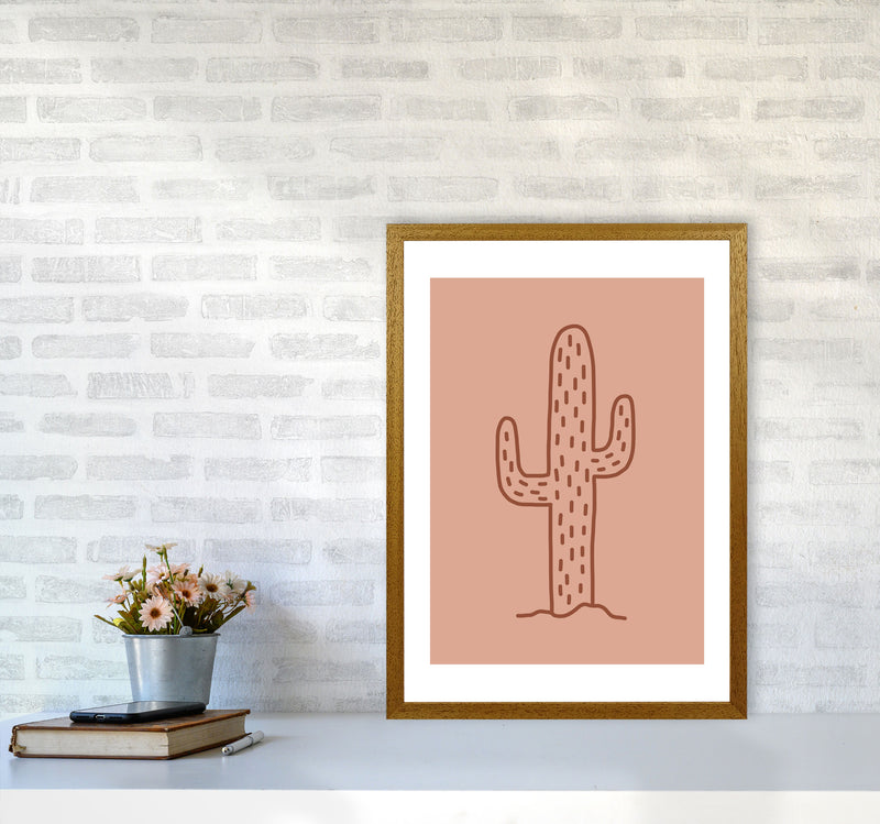 Autumn Warm Cactus abstract Art Print by Pixy Paper A2 Print Only