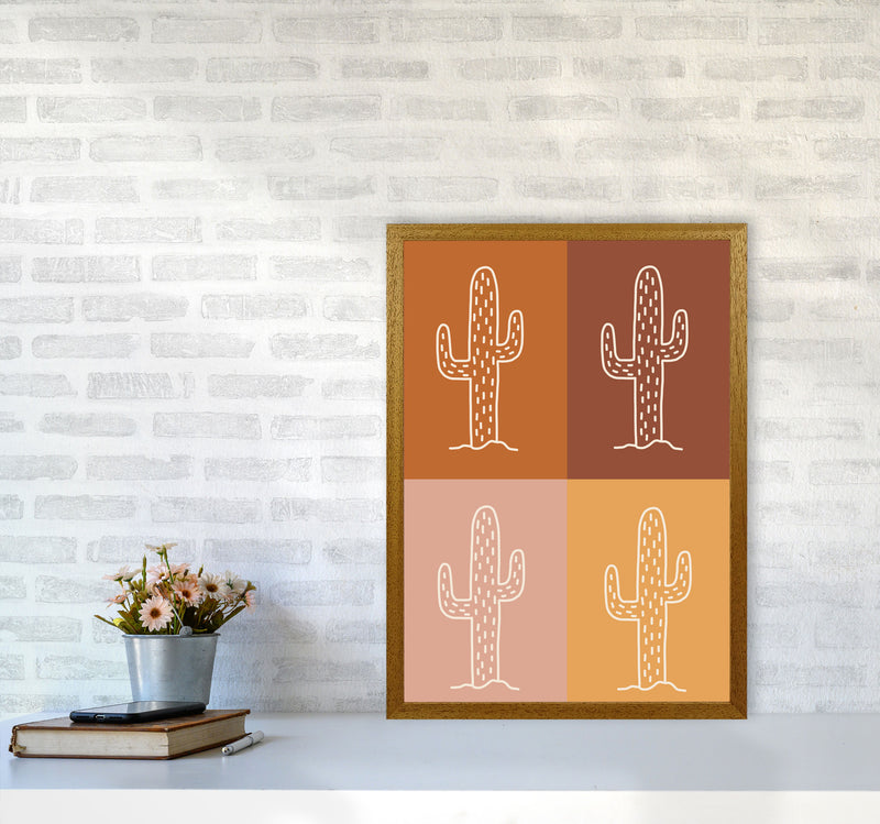 Autumn Cactus Mix abstract Art Print by Pixy Paper A2 Print Only