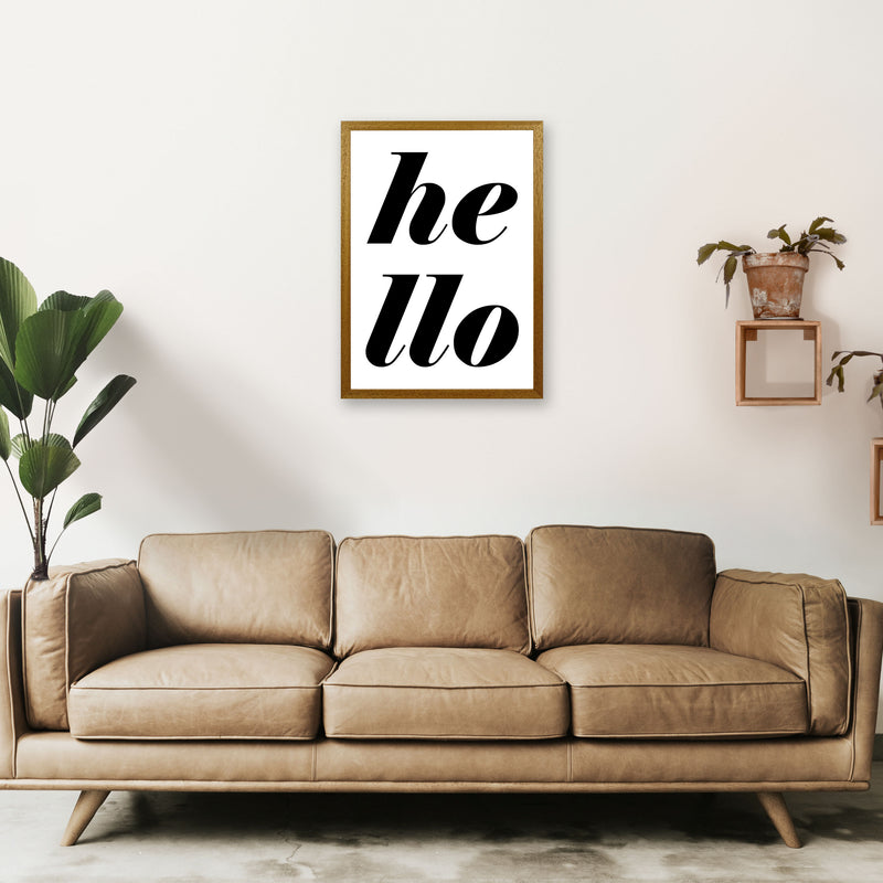 Hello Typography Art Print by Pixy Paper A2 Print Only