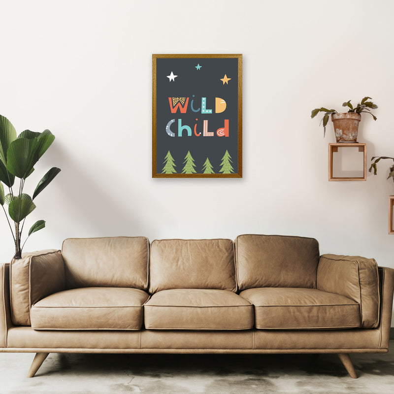 Wild child Neutral kids Art Print by Pixy Paper A2 Print Only