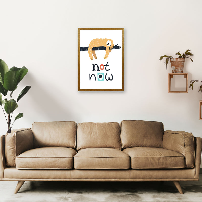 Not now sloth Art Print by Pixy Paper A2 Print Only
