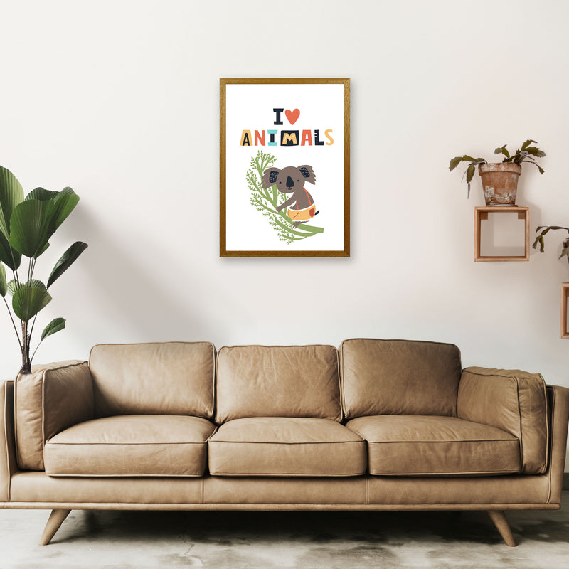 I love animals koala Art Print by Pixy Paper A2 Print Only