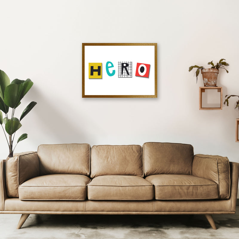 Hero typo Art Print by Pixy Paper A2 Print Only