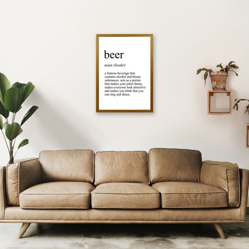 Beer Definition Art Print by Pixy Paper A2 Print Only