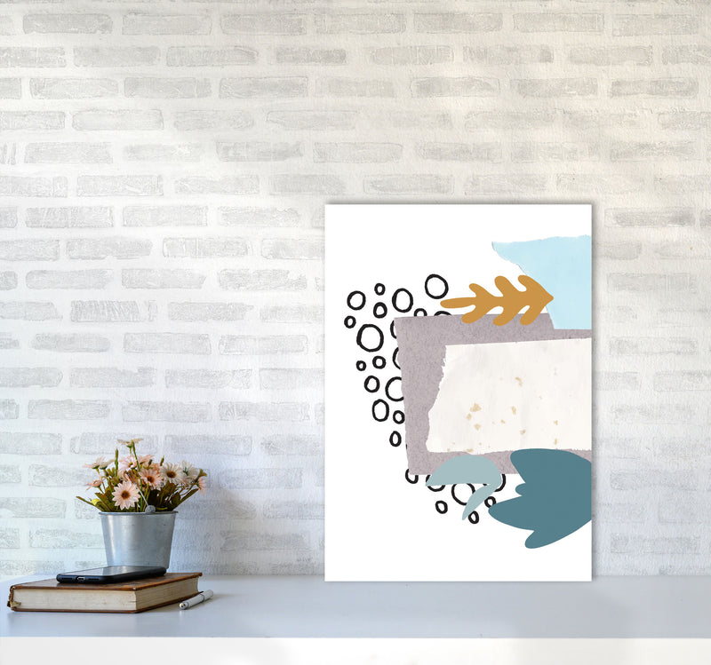 Reef Shapes Abstract 2 Modern Print A2 Black Frame