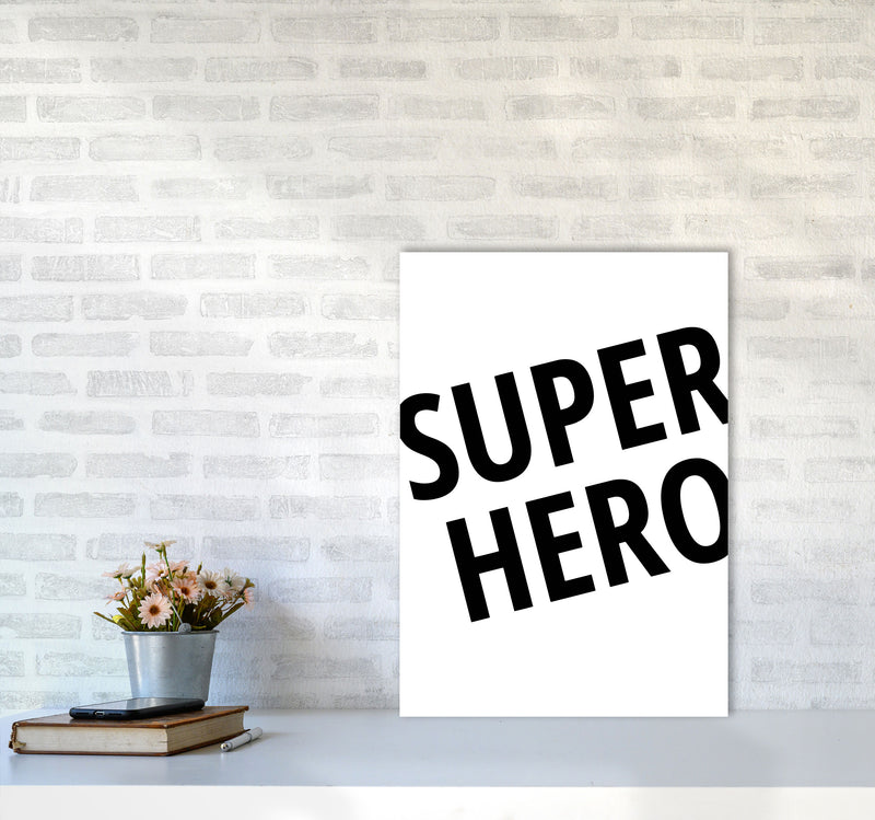 Superhero Framed Nursey Wall Art Print A2 Black Frame