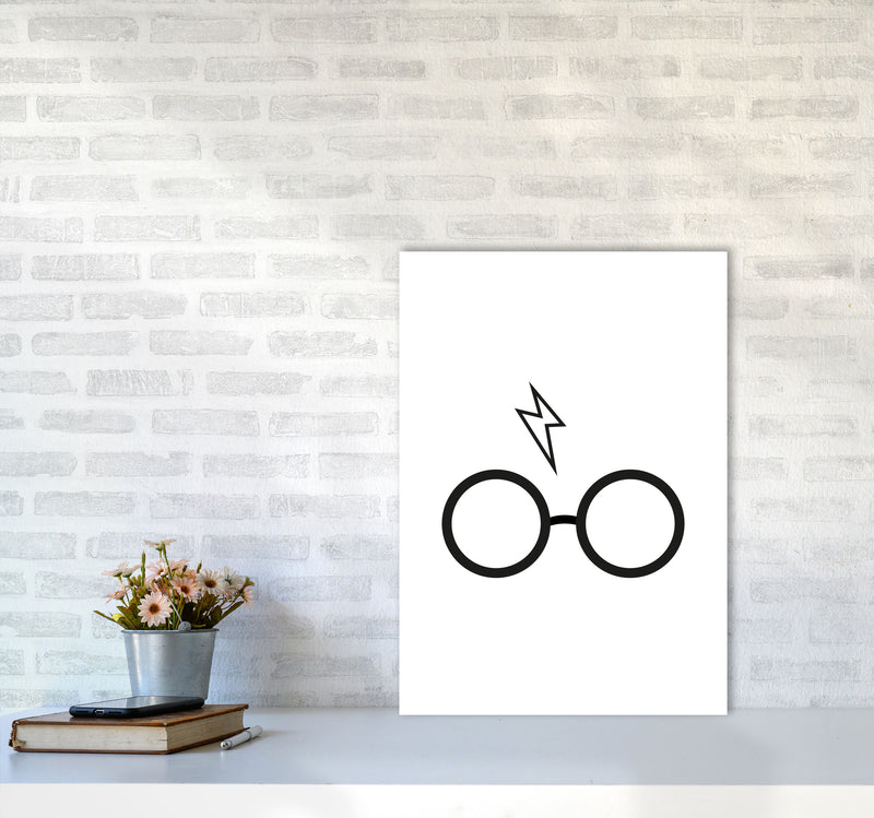 Harry Potter Glasses And Scar Framed Nursey Wall Art Print A2 Black Frame