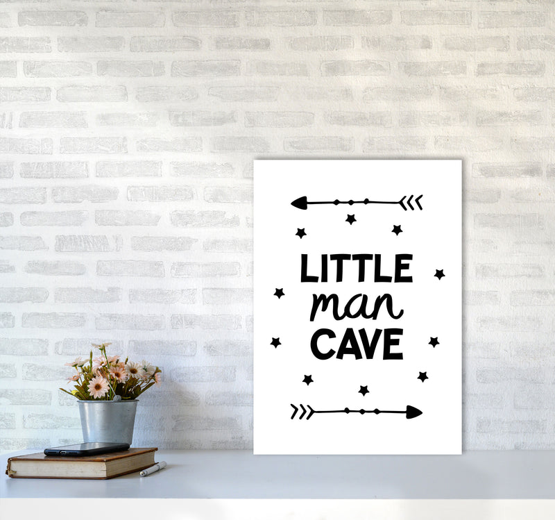 Little Man Cave Black Arrows Framed Nursey Wall Art Print A2 Black Frame