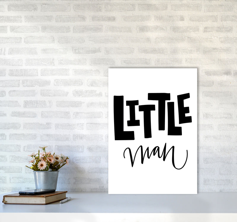 Little Man Black Framed Nursey Wall Art Print A2 Black Frame