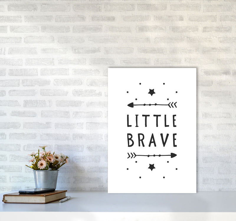 Little Brave Black Framed Typography Wall Art Print A2 Black Frame