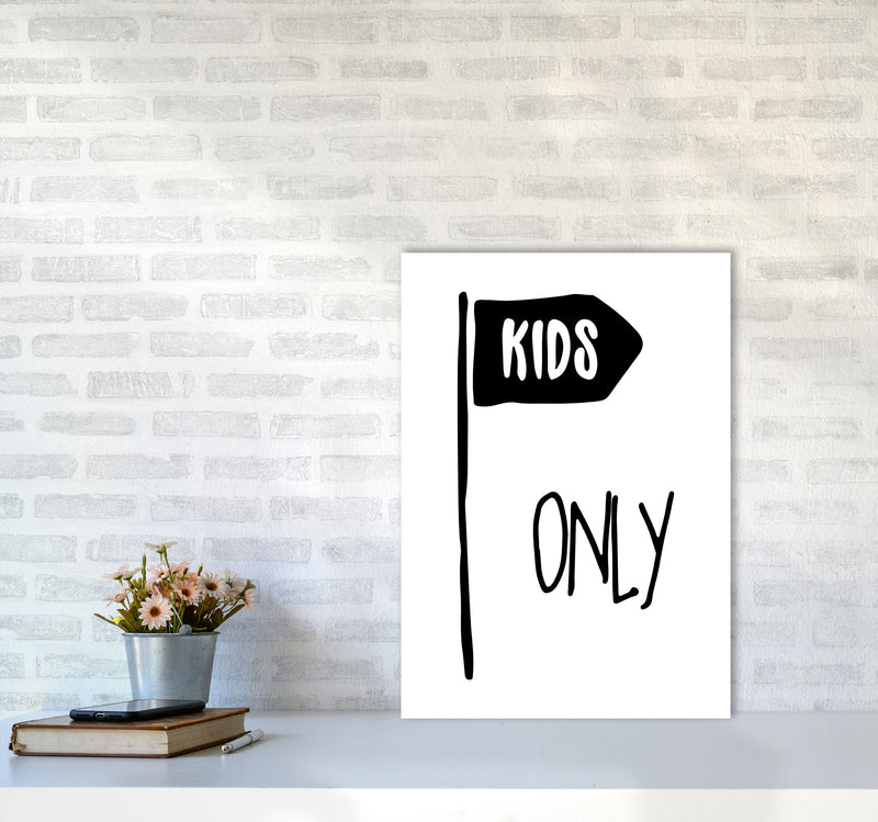 Kids Only Black Framed Nursey Wall Art Print A2 Black Frame