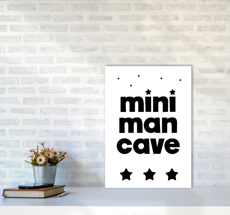 Mini Man Cave Black Framed Nursey Wall Art Print A2 Black Frame