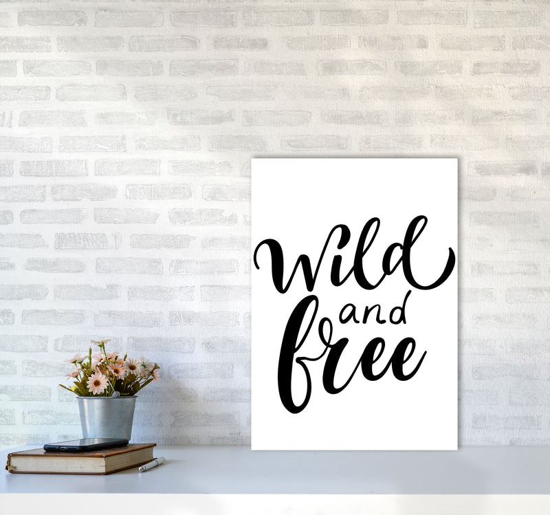 Wild And Free Modern Print A2 Black Frame
