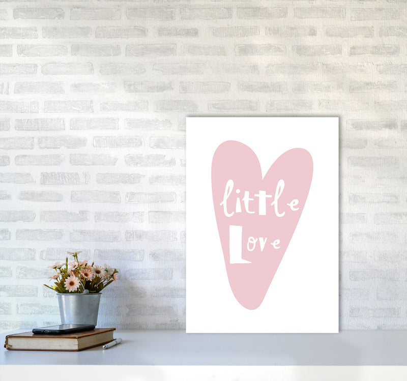 Little Love Heart Framed Nursey Wall Art Print A2 Black Frame