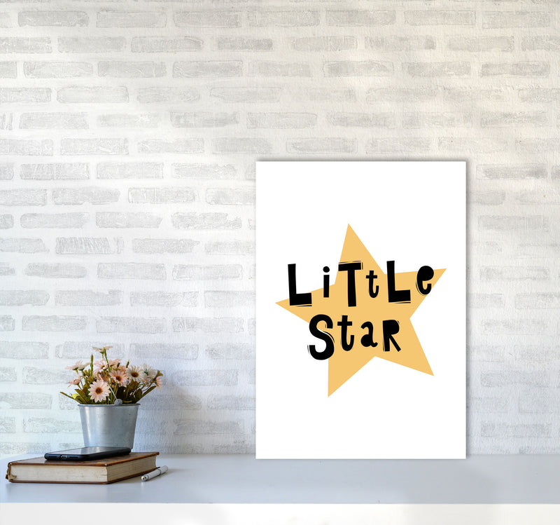 Little Star Scandi Framed Typography Wall Art Print A2 Black Frame