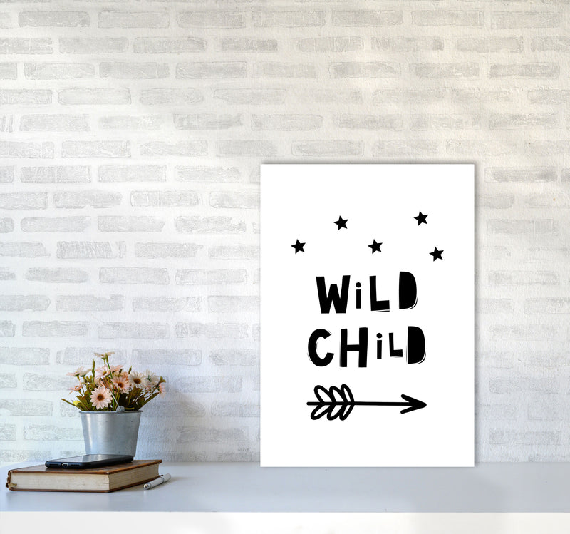 Wild Child Scandi Modern Print A2 Black Frame