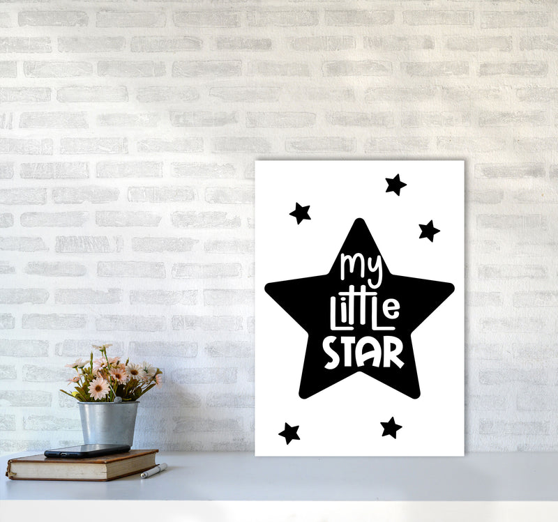 My Little Star Black Framed Nursey Wall Art Print A2 Black Frame
