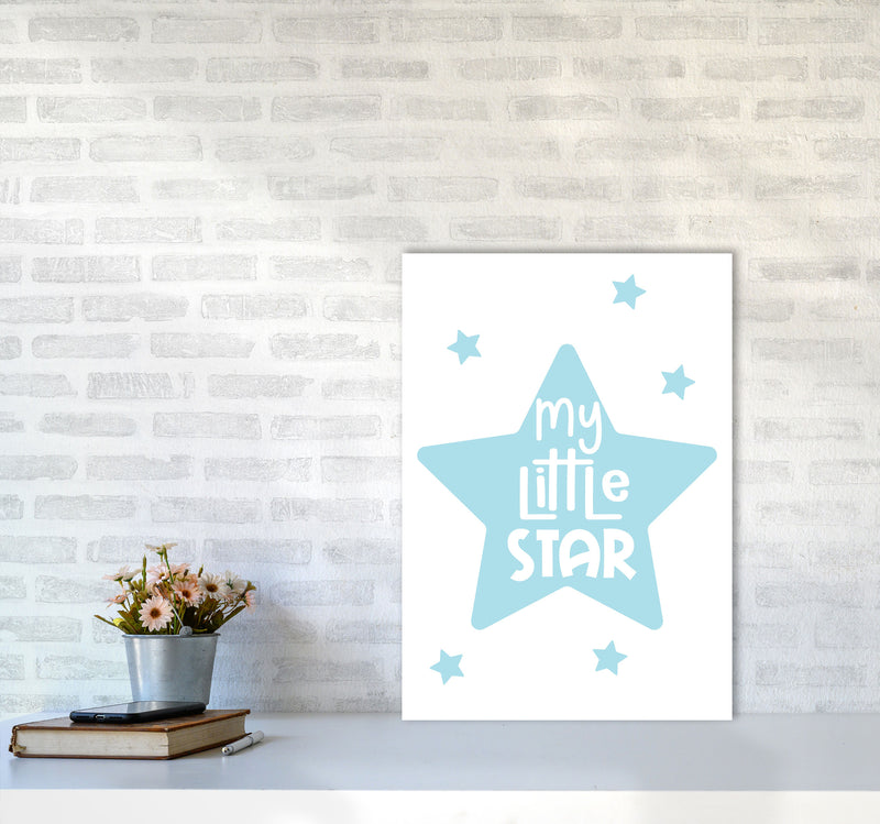 My Little Star Blue Framed Nursey Wall Art Print A2 Black Frame