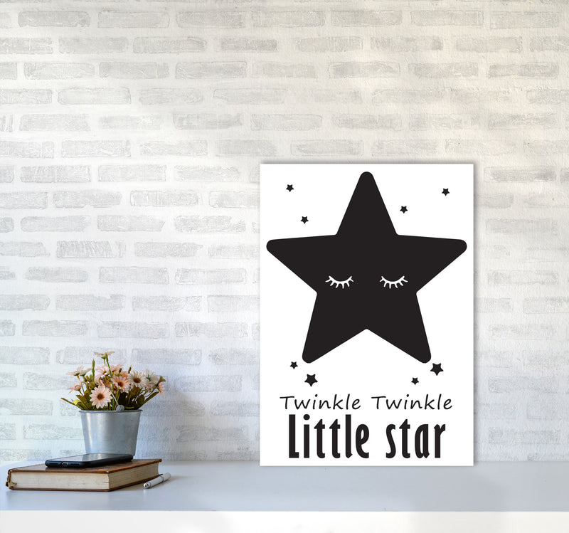 Twinkle Twinkle Little Star Framed Nursey Wall Art Print A2 Black Frame