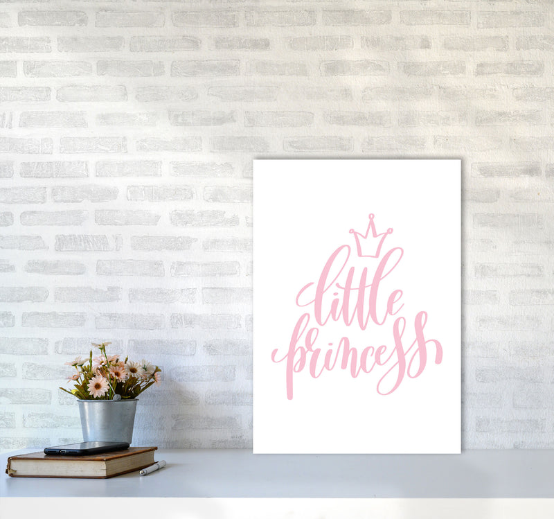 Little Princess Pink Framed Nursey Wall Art Print A2 Black Frame
