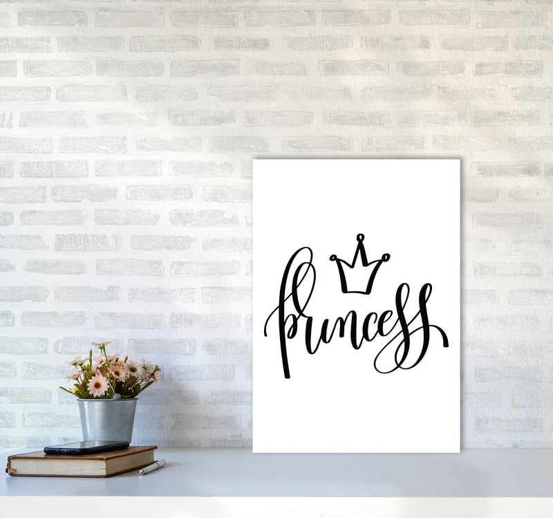 Princess Black Framed Nursey Wall Art Print A2 Black Frame