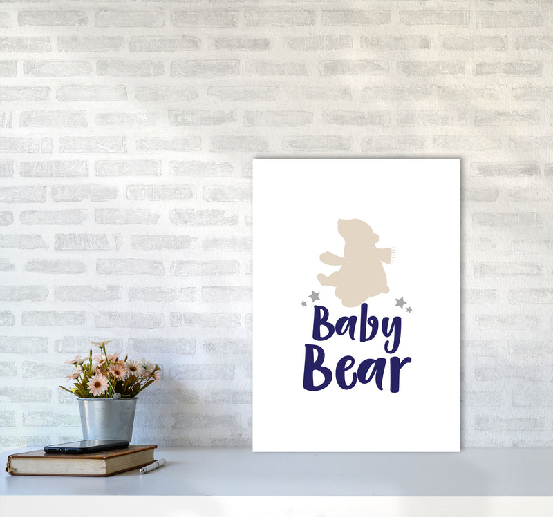 Baby Bear Framed Nursey Wall Art Print A2 Black Frame