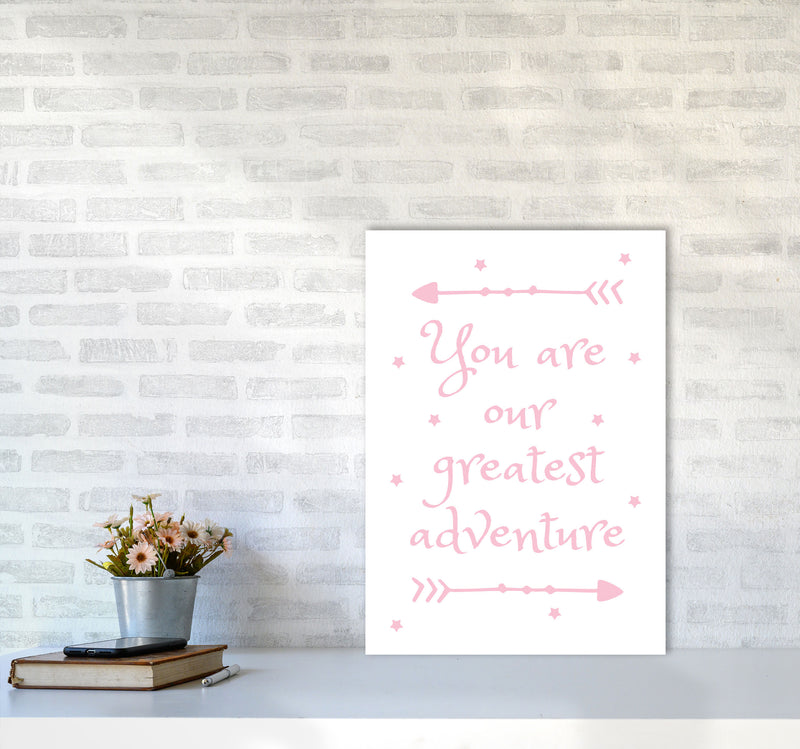 You Are Our Greatest Adventure Pink Modern Print A2 Black Frame