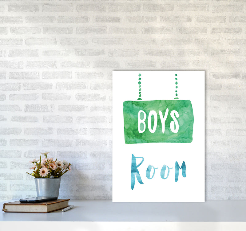 Boys Room Watercolour Framed Nursey Wall Art Print A2 Black Frame