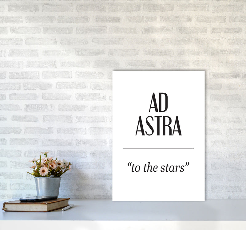 Ad Astra Framed Typography Wall Art Print A2 Black Frame