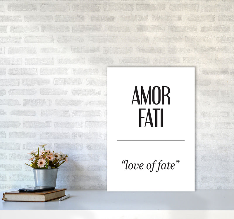 Amor Fati Framed Typography Wall Art Print A2 Black Frame