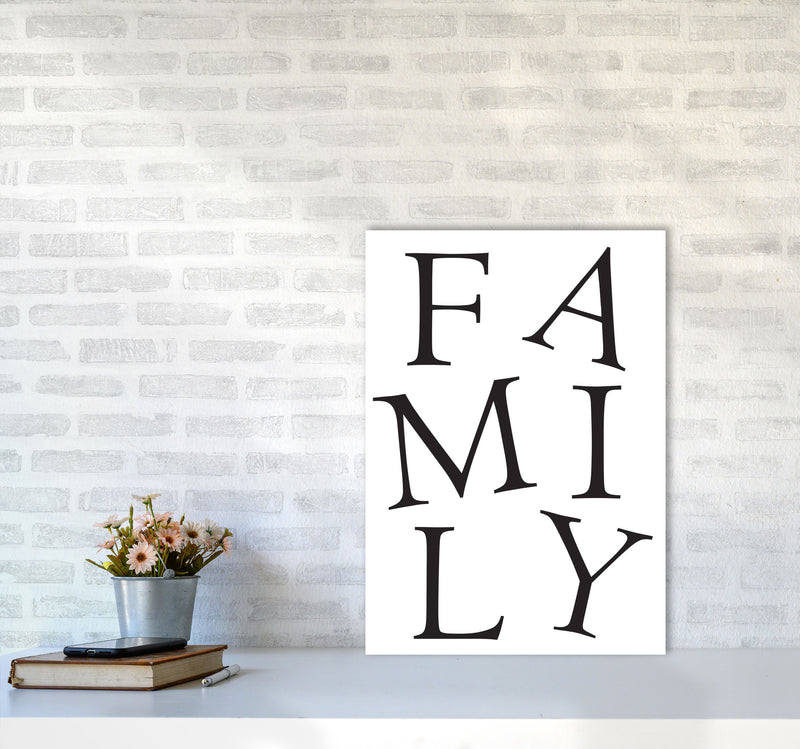 Family Framed Typography Wall Art Print A2 Black Frame