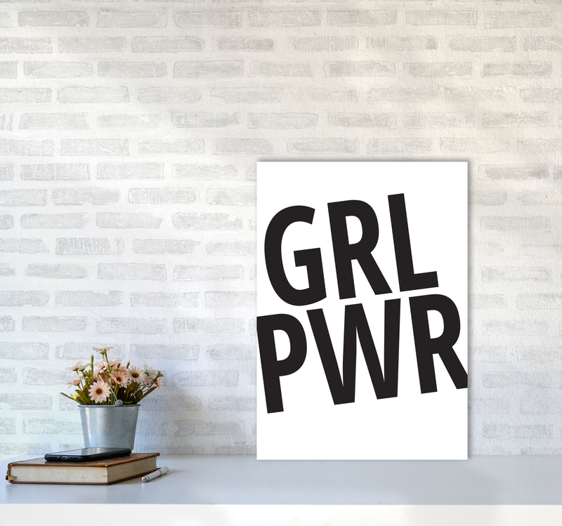Girl Power Framed Typography Wall Art Print A2 Black Frame