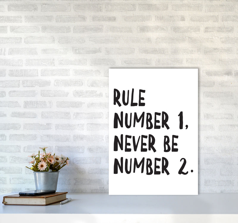 Rule Number One Modern Print A2 Black Frame